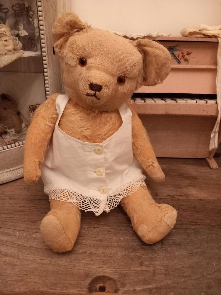 Antieke Duitse Hermann teddy beer. 47 cm. sleetse beer, Antiek en Kunst, Antiek | Speelgoed, Ophalen of Verzenden