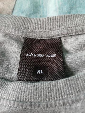 Nieuw, grijs Diverse t-shirt.  Maat XL.   beschikbaar voor biedingen