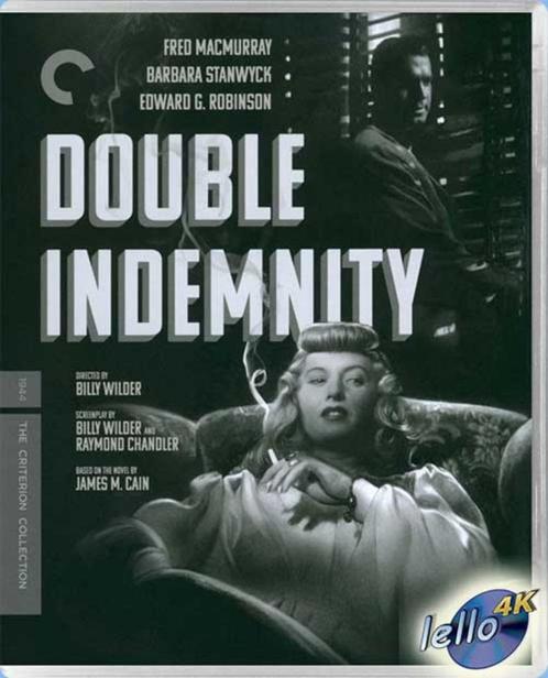 Blu-ray 4K: Double Indemnity (1944 Fred MacMurray) Criterion, Cd's en Dvd's, Blu-ray, Nieuw in verpakking, Thrillers en Misdaad