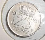 Munt misslag kwartje 1980 dubbeling, Postzegels en Munten, Munten | Nederland, Verzenden, Koningin Juliana, 25 cent, Losse munt