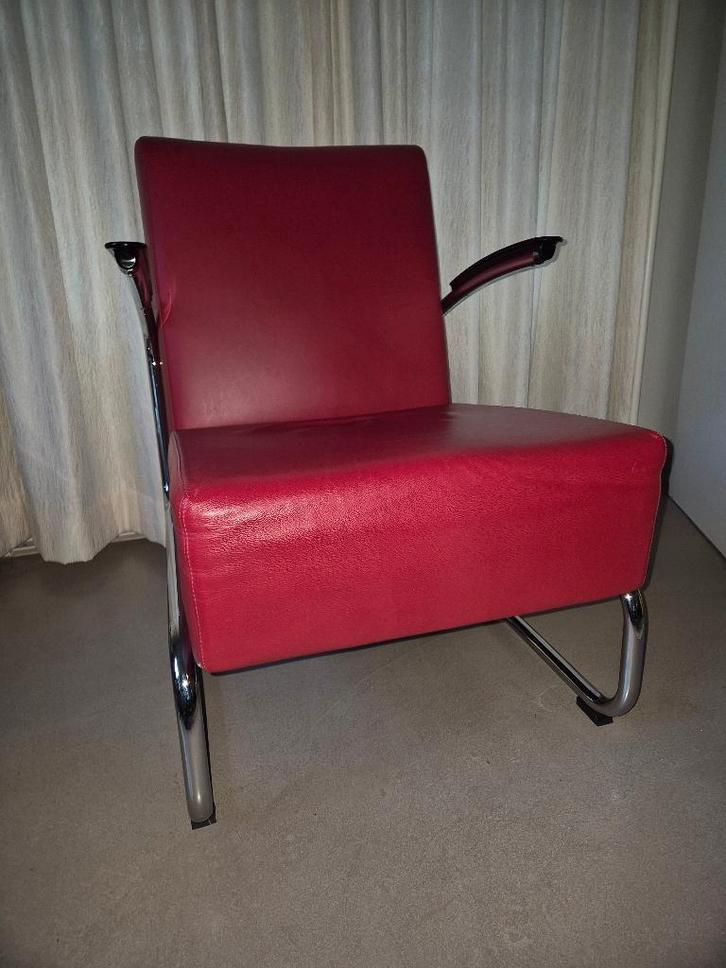Gispen fauteuil 405, Huis en Inrichting, Fauteuils, Zo goed als nieuw, Leer, 50 tot 75 cm, 75 tot 100 cm, Ophalen