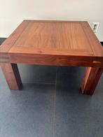 2 mooie houten bijzettafels, Ophalen, Zo goed als nieuw, Vierkant, Hout