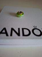 Groene glasbedel Pandora., Ophalen of Verzenden, Zo goed als nieuw, Zilver, Pandora