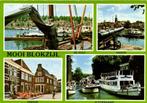 Mooi Blokzijl - 4 afb o.a. Zeedijk Kolk - 1980 gelopen, Verzamelen, Ansichtkaarten | Nederland, Ophalen of Verzenden, 1960 tot 1980