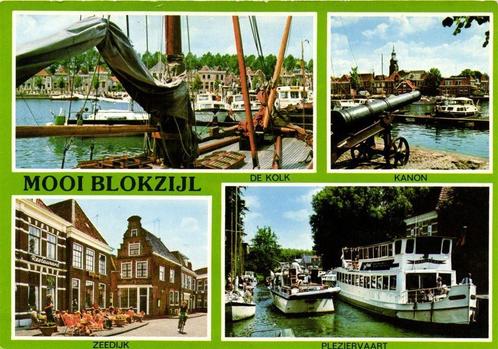 Mooi Blokzijl - 4 afb o.a. Zeedijk Kolk - 1980 gelopen, Verzamelen, Ansichtkaarten | Nederland, Gelopen, Utrecht, 1960 tot 1980