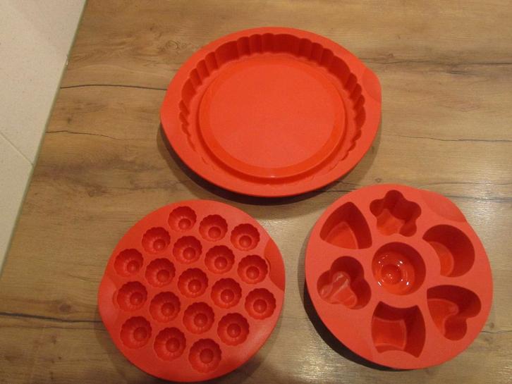 Multi Flex Vormen MFV Tupperware Multiflex, Huis en Inrichting, Keuken | Tupperware, Zo goed als nieuw, Overige typen, Bruin, Rood