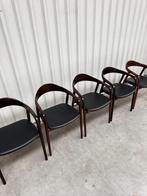 8x Design stoel notenhout - scandinavisch japandi neva chair, Huis en Inrichting, Stoelen, Ophalen of Verzenden, Zo goed als nieuw