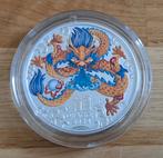 Perth Mint Lunar 3 Dragon/Draak 2oz zilver 2024 COLOURED, Postzegels en Munten, Munten | Oceanië, Zilver, Ophalen of Verzenden