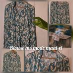 Blouse ms mode maat 46-48, Ophalen of Verzenden, Zo goed als nieuw, Maat 46/48 (XL) of groter, Zwart