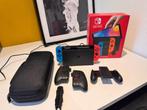 Nintendo Switch 1 + HORI controllers en case, Ophalen of Verzenden, Zo goed als nieuw, Met 1 controller, Switch Original