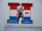 sticker oud Boekel motorcross gert jan v doorn cross motor w, Verzamelen, Stickers, Verzenden