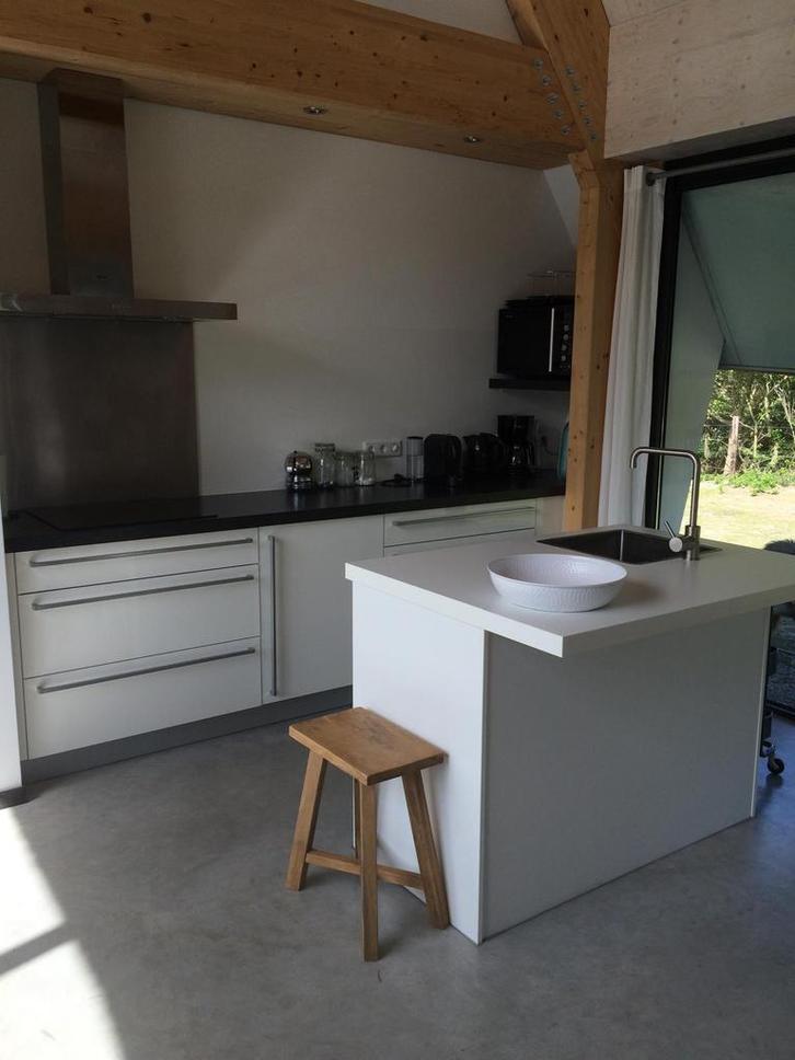 Keuken, hoogglans wit, gebruikt, Huis en Inrichting, Keuken | Complete keukens, Gebruikt, Enkelwandige keuken, Wit, Kunststof