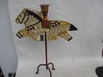 Vintage brocante Frans "dummy board" en kandelaar en swing, Antiek en Kunst, Ophalen of Verzenden