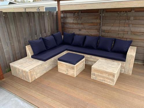 Lounge hoekbank van steigerhout GRATIS BEZORGD, Tuin en Terras, Tuinbanken, Nieuw