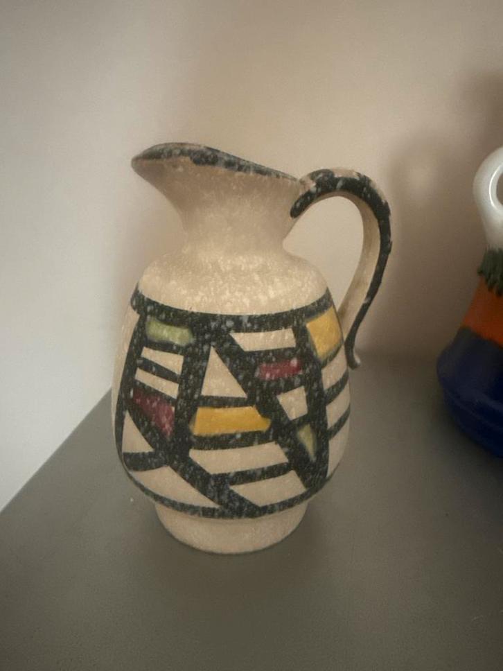 Retro Keramieken Kan/Vaasje, Huis en Inrichting, Woonaccessoires | Vazen, Gebruikt, Overige kleuren, Minder dan 50 cm, Aardewerk of Porselein