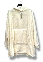 Ecru Fluffy trui met capuchon One size t/m 52, Kleding | Dames, Grote Maten, G, G, Beige, Nieuw