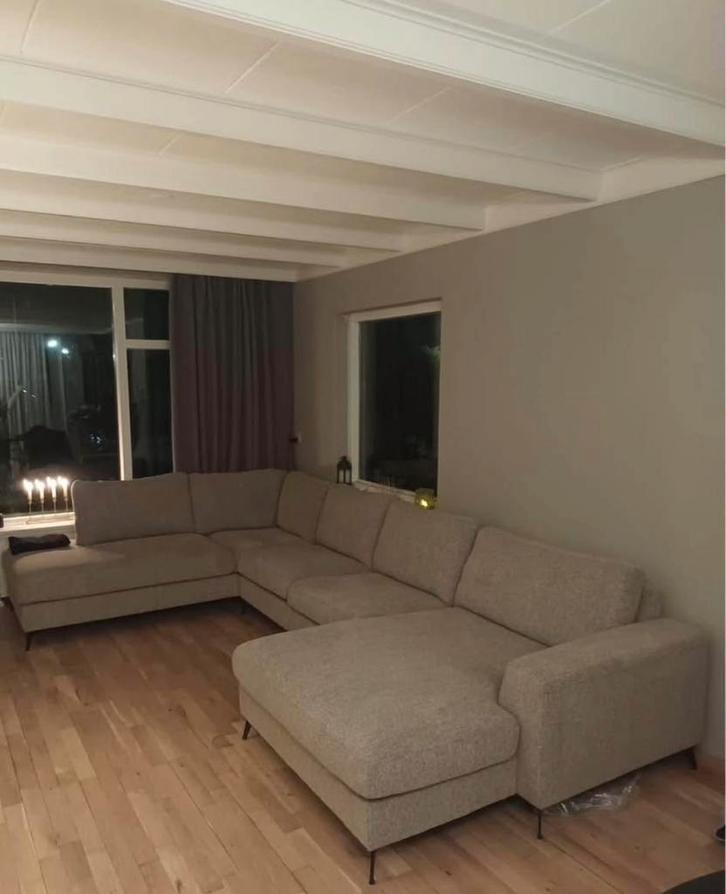 Grote Hoekbank Woonexpress met Lounge - Bieden vanaf €250!, Huis en Inrichting, Banken | Bankstellen, Gebruikt, Hoekbank, Vierpersoons of meer