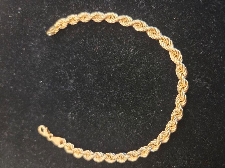 14 k gouden rope armband 6,2 gram, Sieraden, Tassen en Uiterlijk, Armbanden, Nieuw, Goud, Goud, Ophalen of Verzenden