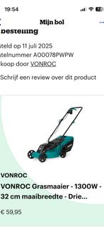 Vonroc elektrische grasmaaier - 2x gebruikt, Ophalen, Zo goed als nieuw