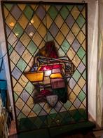Tk 2 prachtige hele grote unieke antieke glas in lood ramen., Doe-het-zelf en Verbouw, Glas en Ramen, Ophalen, Zo goed als nieuw
