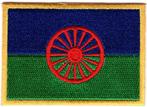 Roma Zigeuner vlag stoffen opstrijk patch embleem #1, Diversen, Vlaggen en Wimpels, Nieuw, Verzenden