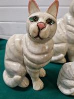 houten poezen katten beelden vijf stuks, Ophalen of Verzenden