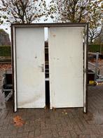 Hardhouten deuren met kozijn, Doe-het-zelf en Verbouw, Kozijnen en Schuifpuien, Ophalen, Deurkozijn, Zo goed als nieuw, 150 tot 225 cm