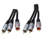 HQ PRO SILVER SERIES 3RCA-3RCA COMPONENT VIDEO CABLE 1,5M, Audio, Tv en Foto, Audiokabels en Televisiekabels, Ophalen of Verzenden