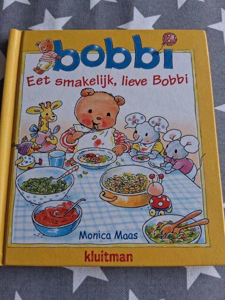 groot boek monica maas - bobbi eet smakelijk, lieve bobbi, Boeken, Kinderboeken | Baby's en Peuters, Zo goed als nieuw, 2 tot 3 jaar