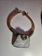 Chic collier goud grijs, Sieraden, Tassen en Uiterlijk, Ophalen of Verzenden, Nieuw, Grijs