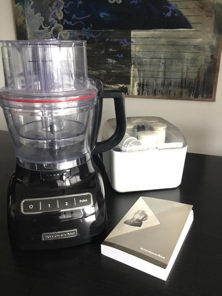 KITCHENAID 3.1l Foodprocessor onyx Zwart, Witgoed en Apparatuur, Keukenmixers, Zo goed als nieuw, 3 tot 4 liter, 3 snelheden of meer