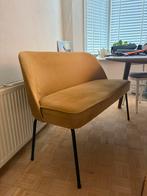 Eetbank BePureHome mosterdgeel fluweel, Huis en Inrichting, Banken | Bankstellen, Ophalen, Overige materialen, Tweepersoons, Zo goed als nieuw