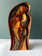 Houten Heilige Familie met Gouddecoratie, Ophalen of Verzenden