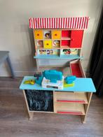 Speelwinkel met Kassa & Accessoires, Ophalen, Zo goed als nieuw, Hout, Speelkeuken