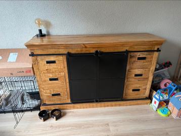 Dressoir kast mango hout industrieel  beschikbaar voor biedingen