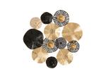 Wanddeco Cirkels J-Line/Jolipa - Metaal Zwart/Goud, Huis en Inrichting, Woonaccessoires | Wanddecoraties, Ophalen, Zo goed als nieuw
