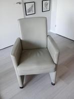 Grijze eetkamerstoelen op wieltjes, Huis en Inrichting, Stoelen, Ophalen, Kunststof, Gebruikt, Vier
