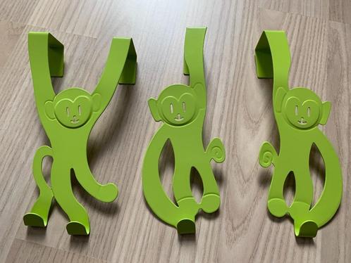 Kledinghaakjes /kapstokjes aap metaal limegroen - als nieuw, Kinderen en Baby's, Kinderkamer | Inrichting en Decoratie, Zo goed als nieuw
