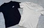 Nike shirts 122-128 zwart en beige, Gebruikt, Jongen of Meisje, Ophalen of Verzenden, Shirt of Longsleeve