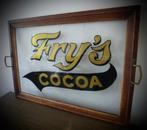 Handbeschilderd glazen dienblad / reclamebord / Fry's Cocoa, Ophalen of Verzenden, Nieuw, Reclamebord