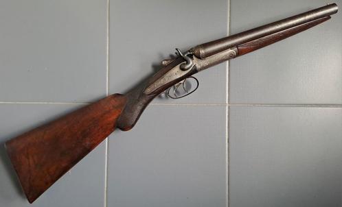 Antiek toplever coach gun hagel geweer kal 12 zwartkruit, Antiek en Kunst, Antiek | Overige Antiek, Ophalen of Verzenden