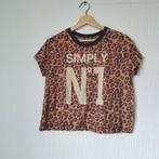 Zara crop top met panter print en tekst maat S, Kleding | Dames, T-shirts, Nieuw, Zara, Bruin, Maat 36 (S)