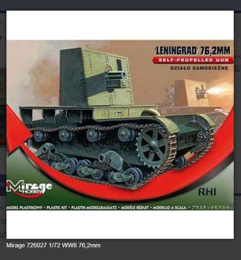 Bouwpakket Mirage-Hobby Mirage 726027 1/72 WWII 76,2mm 'LEN, Hobby en Vrije tijd, Modelbouw | Auto's en Voertuigen, Nieuw, Auto