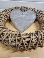 B232 krans riet met hart countryfield, Huis en Inrichting, Ophalen of Verzenden, 'T Olde Gre-j, Info@toldegrej.nl, Endepoelstraat 20f Didam