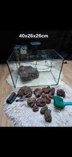 Aquarium rechthoek vissenkom filter pomp ornamenten licht, Dieren en Toebehoren, Vissen | Aquaria en Toebehoren, Ophalen of Verzenden