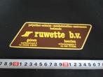 sticker Geleen Heerlen RUWETTE BV polyether schuim meubelsto, Ophalen, Zo goed als nieuw, Bedrijf of Vereniging