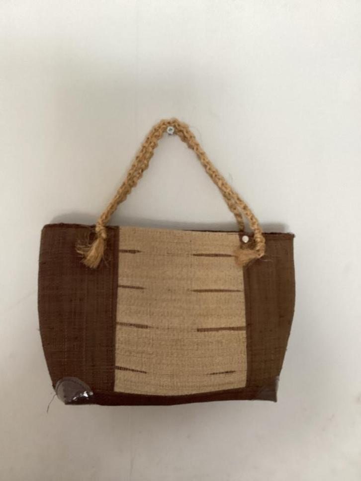 Bruine handgemaakte shopper, Sieraden, Tassen en Uiterlijk, Tassen | Damestassen, Gebruikt, Shopper, Bruin, Ophalen of Verzenden