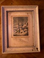 Winterlandschap dorpje, Antiek en Kunst, Kunst | Schilderijen | Klassiek, Ophalen of Verzenden