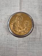 Vintage Rozenkrans Doosje met Religieuze Afbeelding, Antiek en Kunst, Antiek | Religie, Ophalen of Verzenden