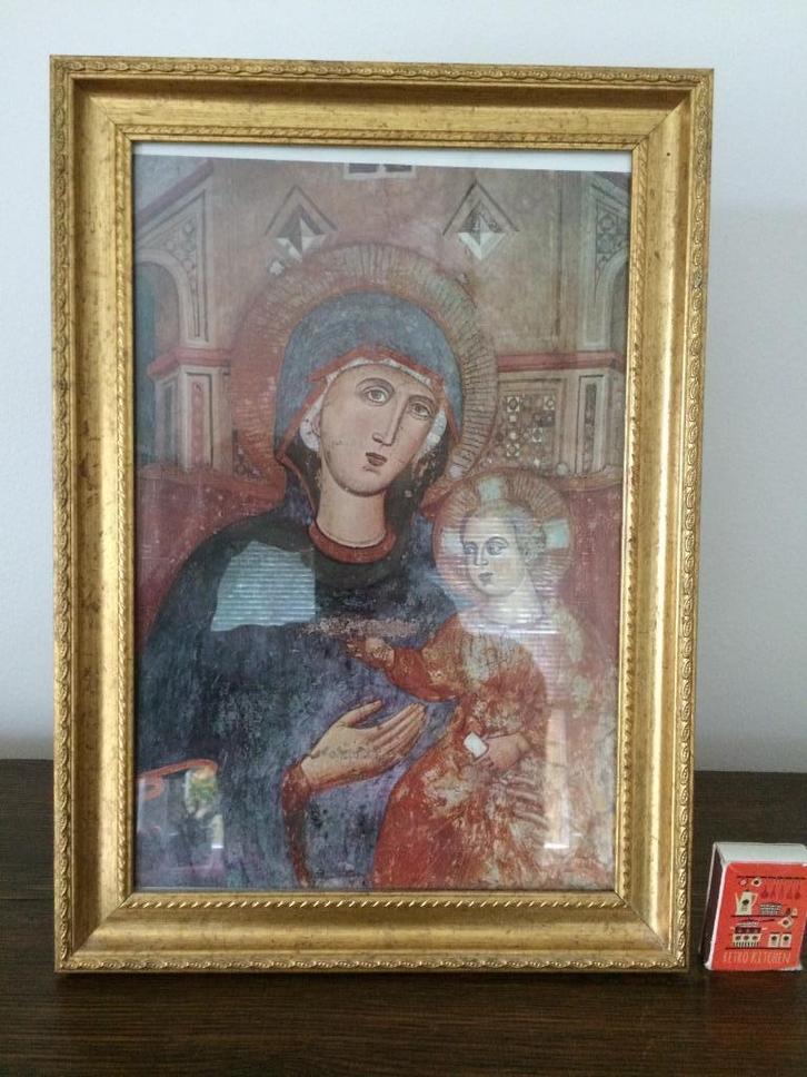 Maria Heilige Moeder Van God byzantijns orthodox fotolijstje, Verzamelen, Religie, Zo goed als nieuw, Christendom | Katholiek